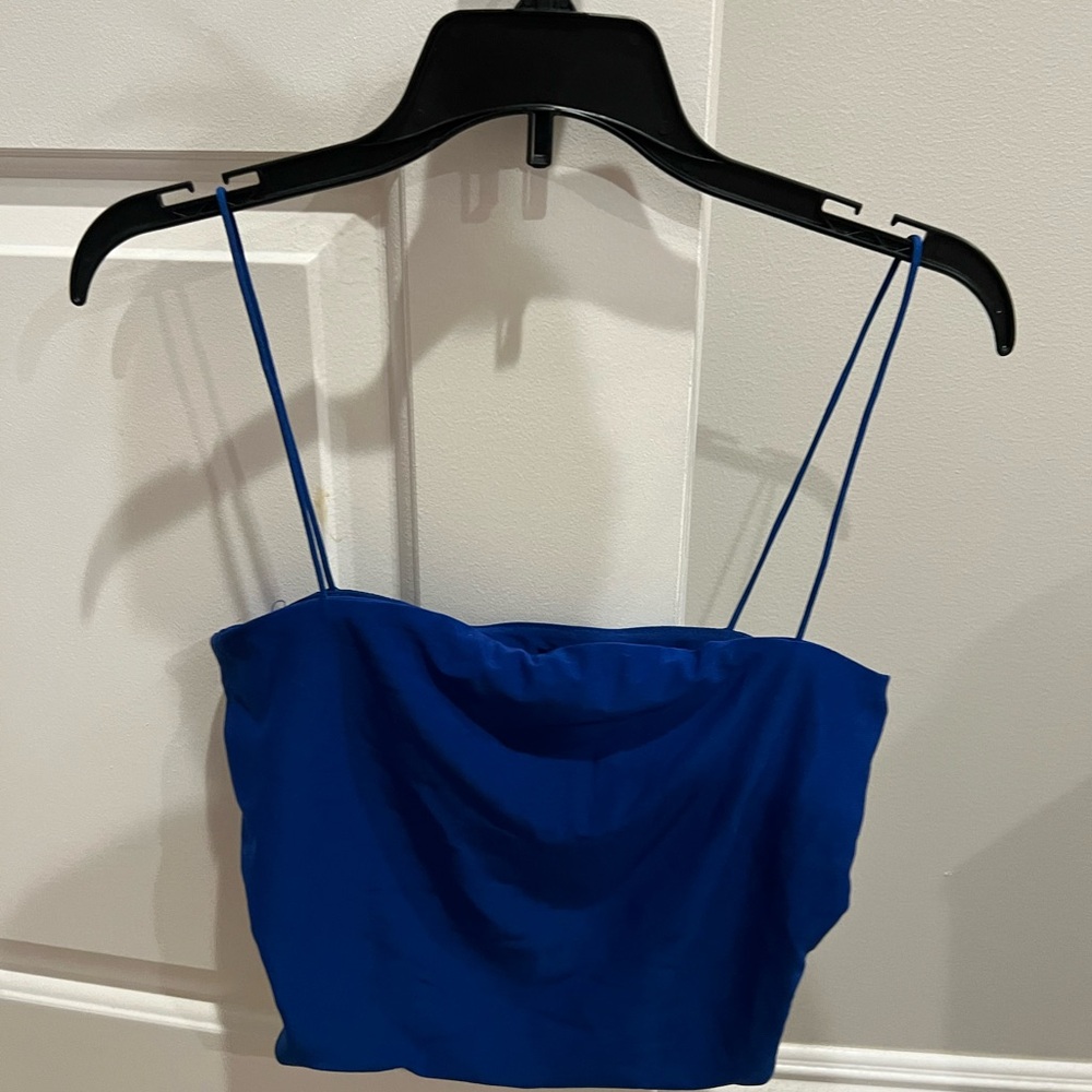 Royal blue crop top